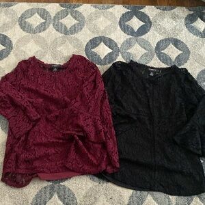 2 lace tops